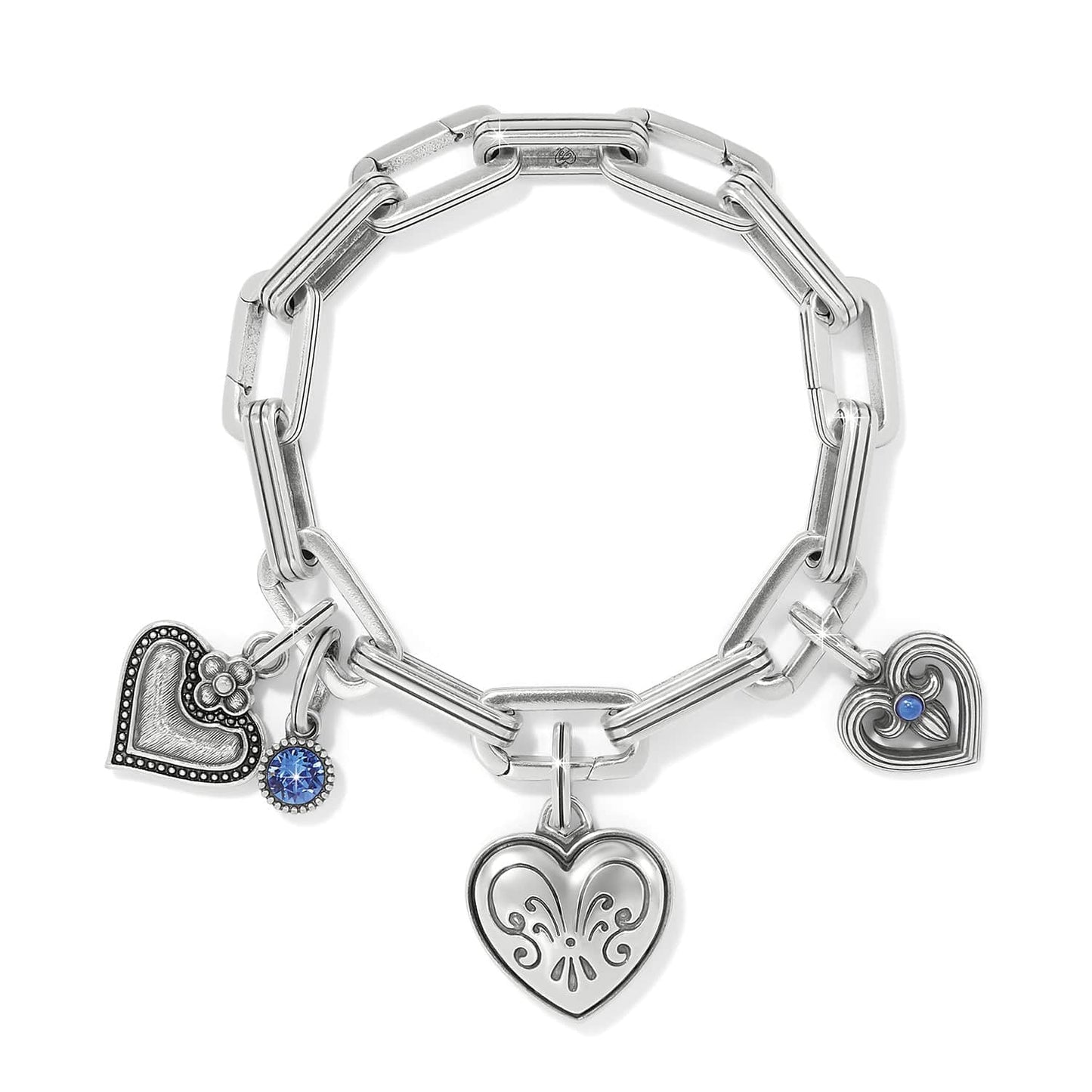 One Heart Etched Love Charm - Brighton