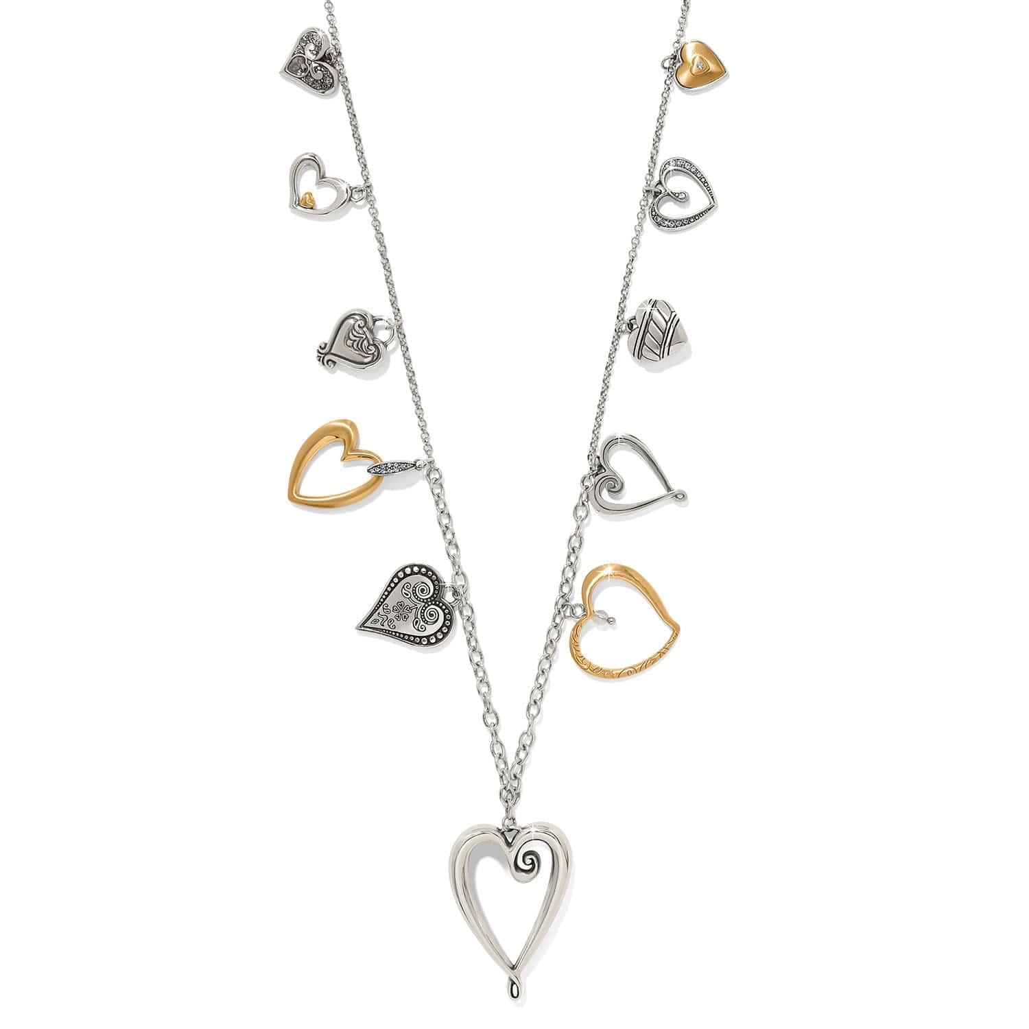 MONDAY EDITION★Moonlit Heartstrings Long Necklace One Heart Large Long Necklace - Brighton