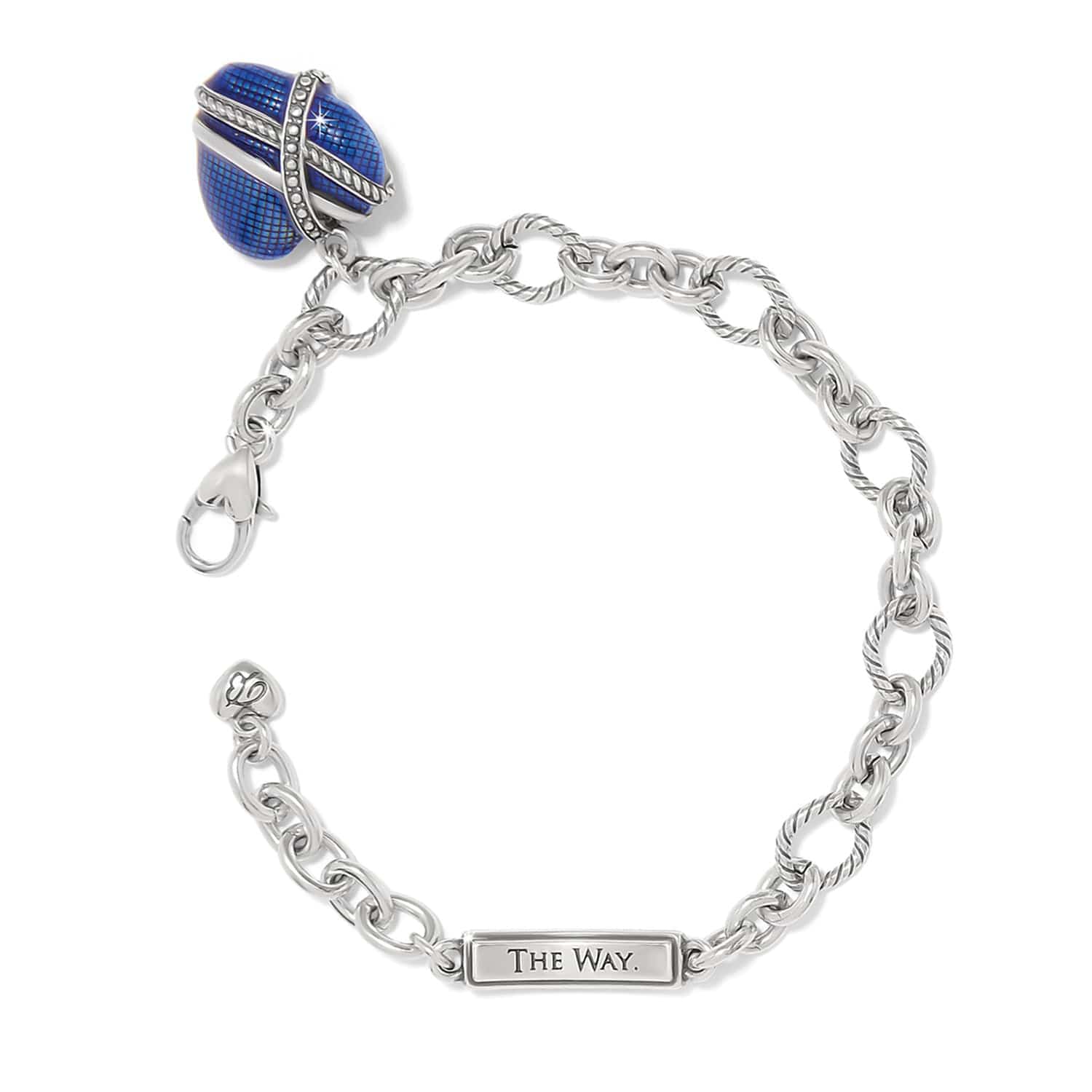 One Heart Link Blue Bracelet - Brighton