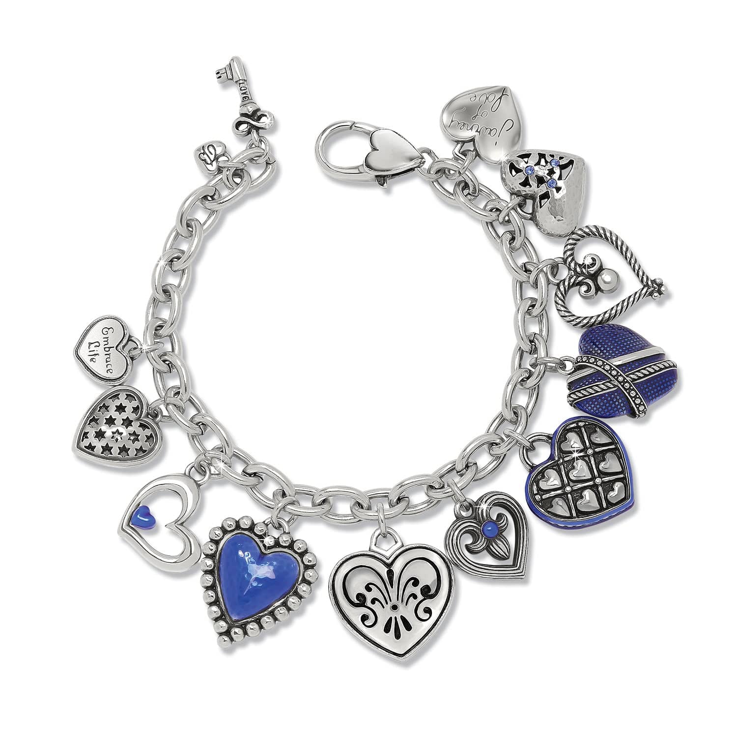 One Heart Link Charm Bracelet Brighton