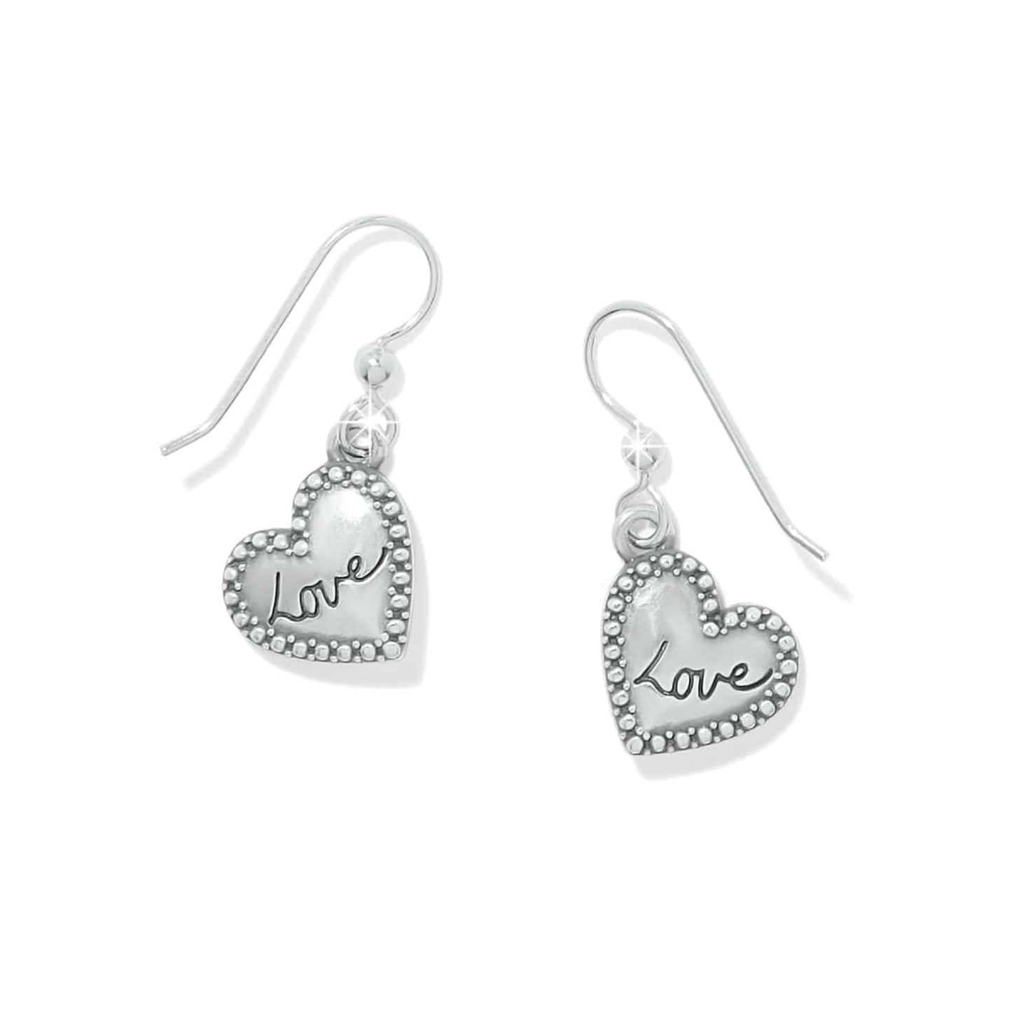 One Heart Love French Wire Earrings