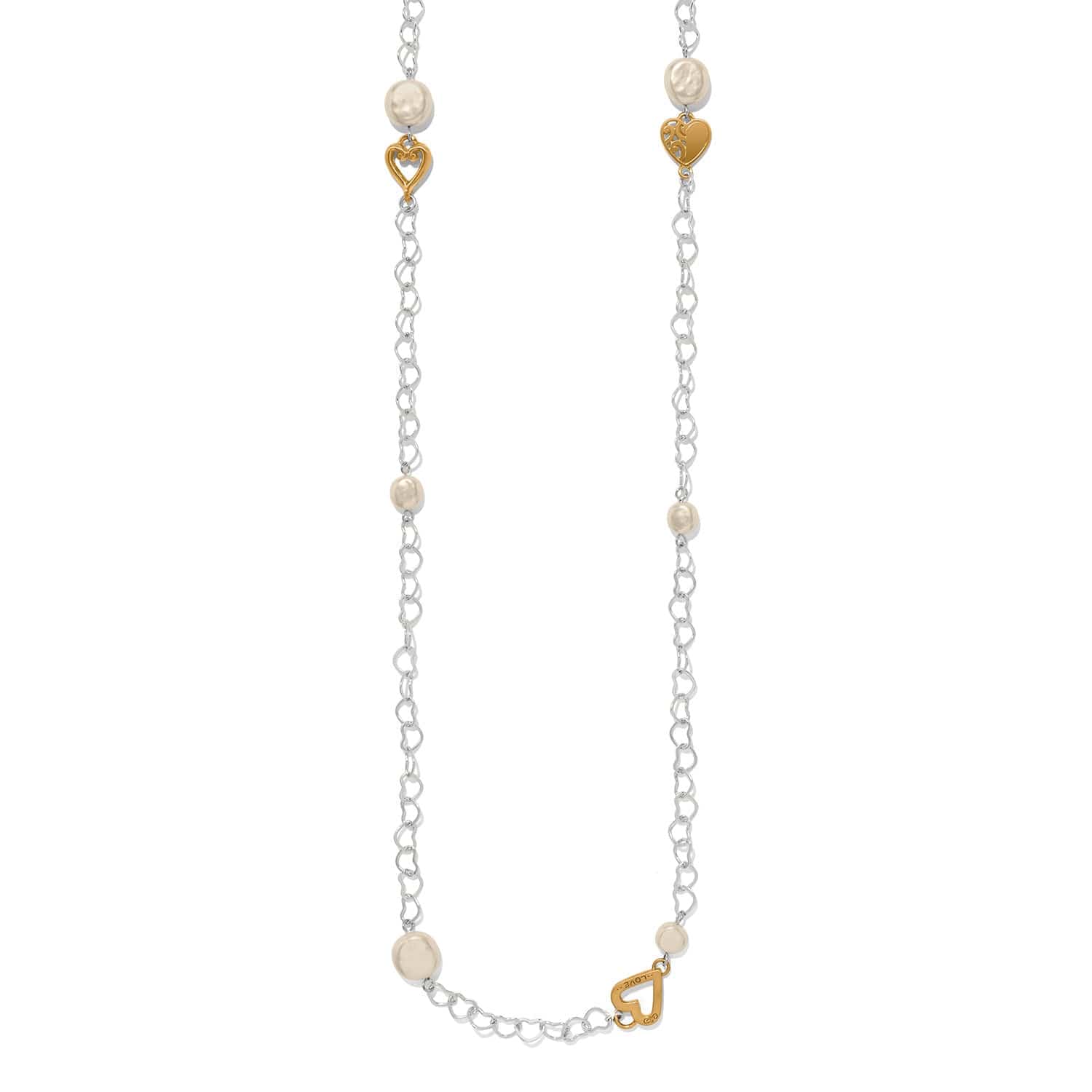 One Heart Pearl Long Necklace - Brighton
