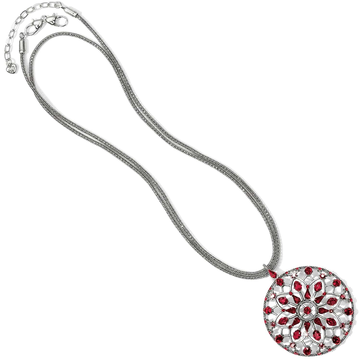 One Love Circle Convertible Necklace silver-ruby 8