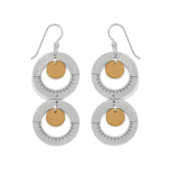 Palm Canyon Two Tone French Wire Earrings