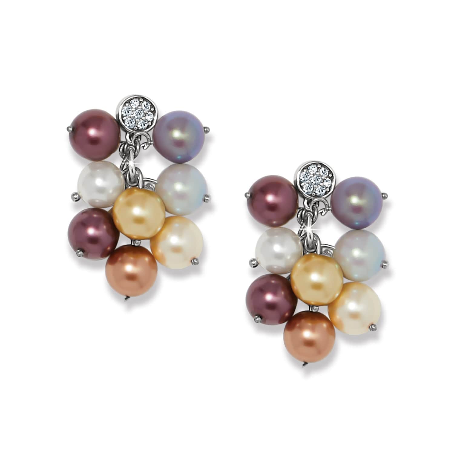Pearl-icious Multi Post Drop Earrings silver-multi 1
