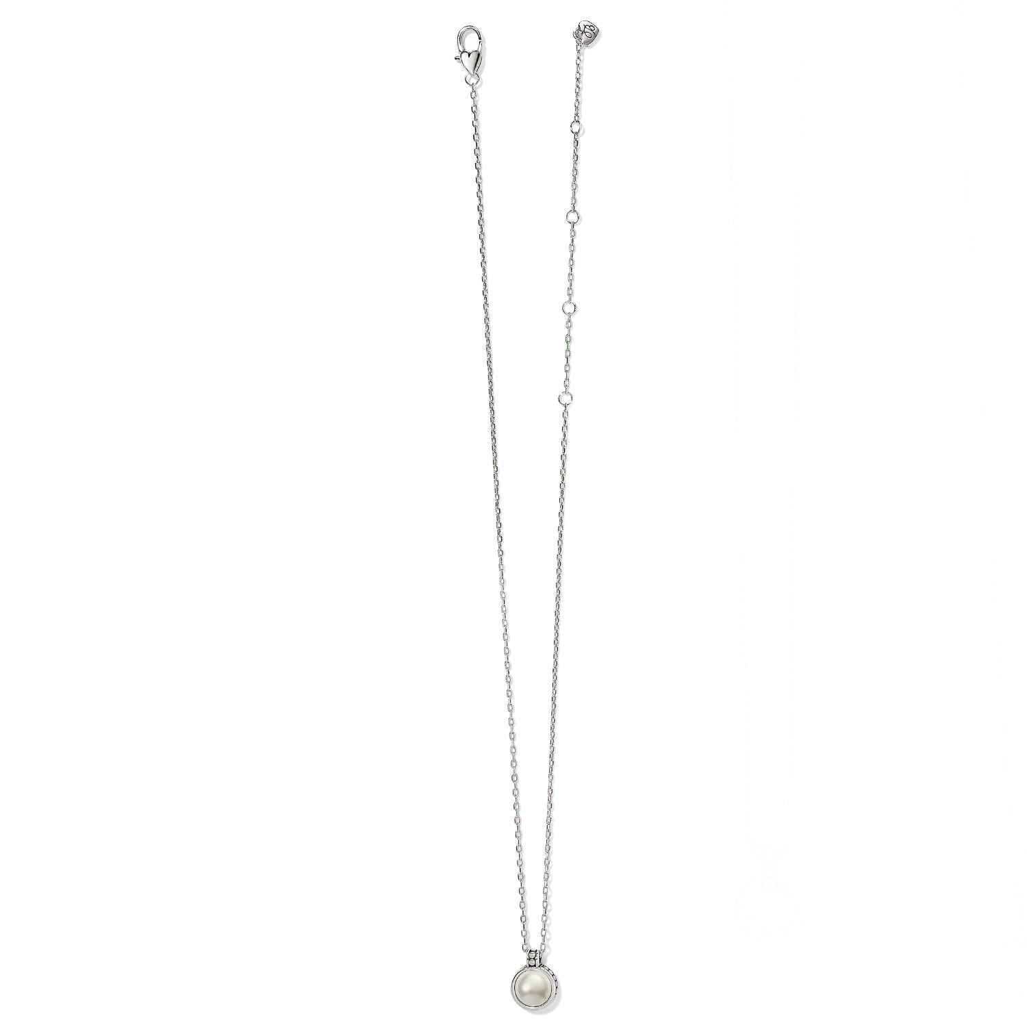 Pebble Dot Pearl Short Necklace silver-pearl 3
