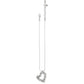 Brighton pendant necklace with silver-plated open heart featuring pebbled texture and adjustable chain on a white background
