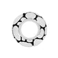Brighton silver-plated bead charm with pebble textured pattern and large center opening on a white background