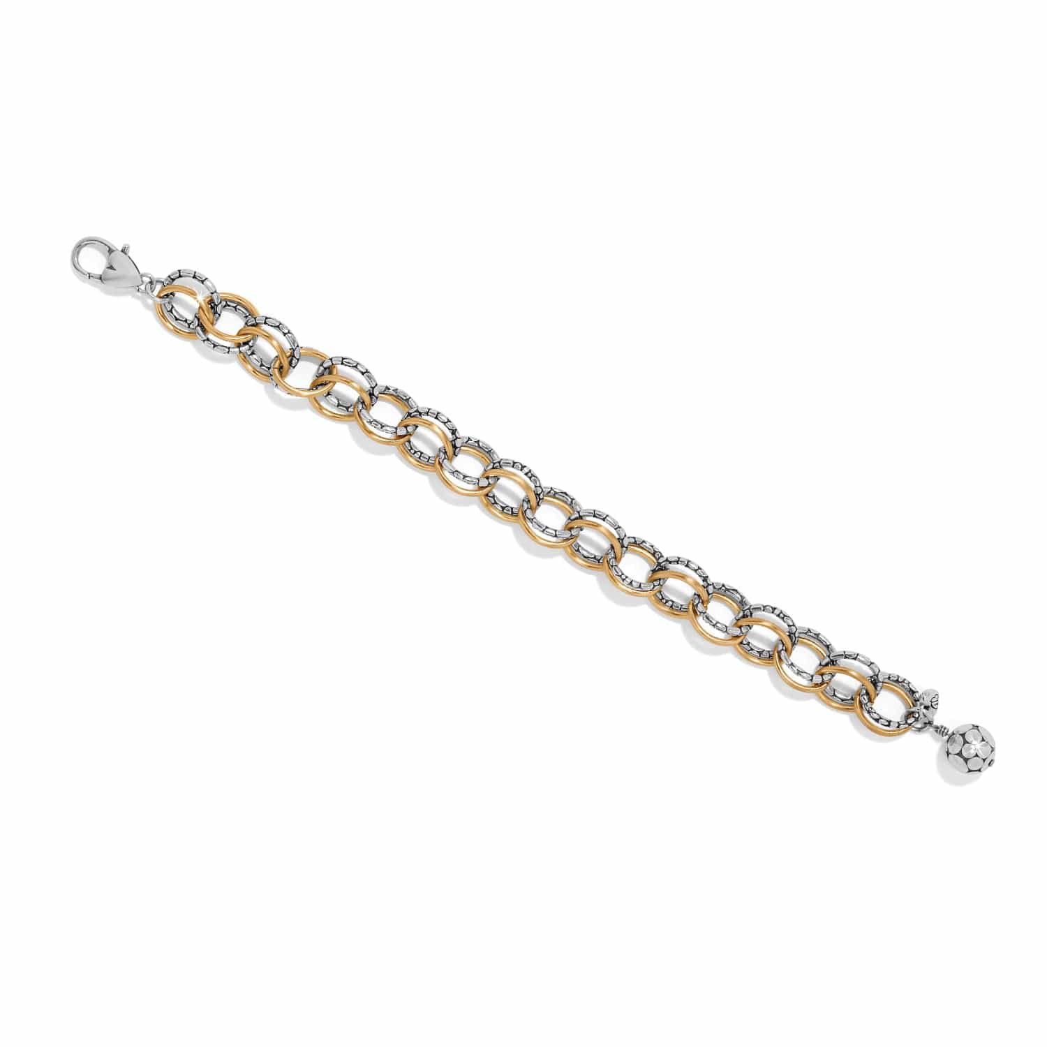 Pebble Link Two Tone Bracelet silver-gold 2