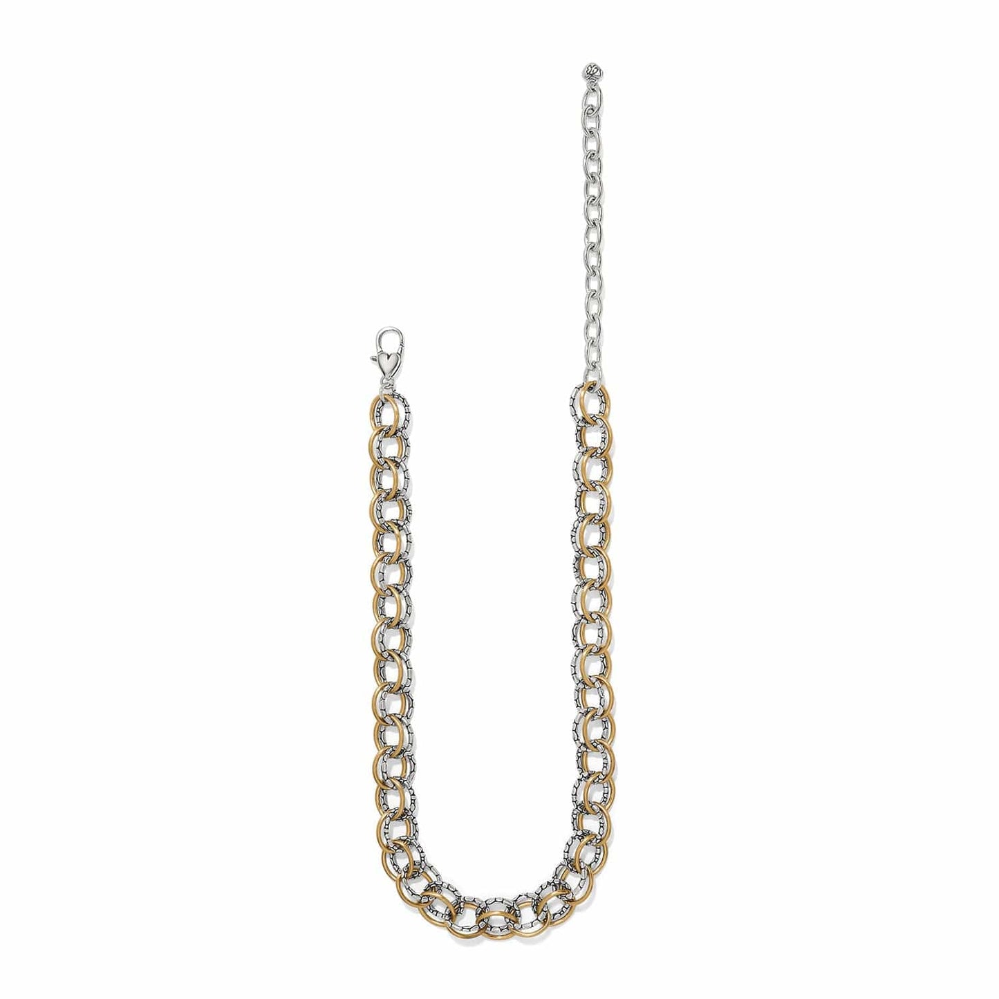 Pebble Link Two Tone Necklace