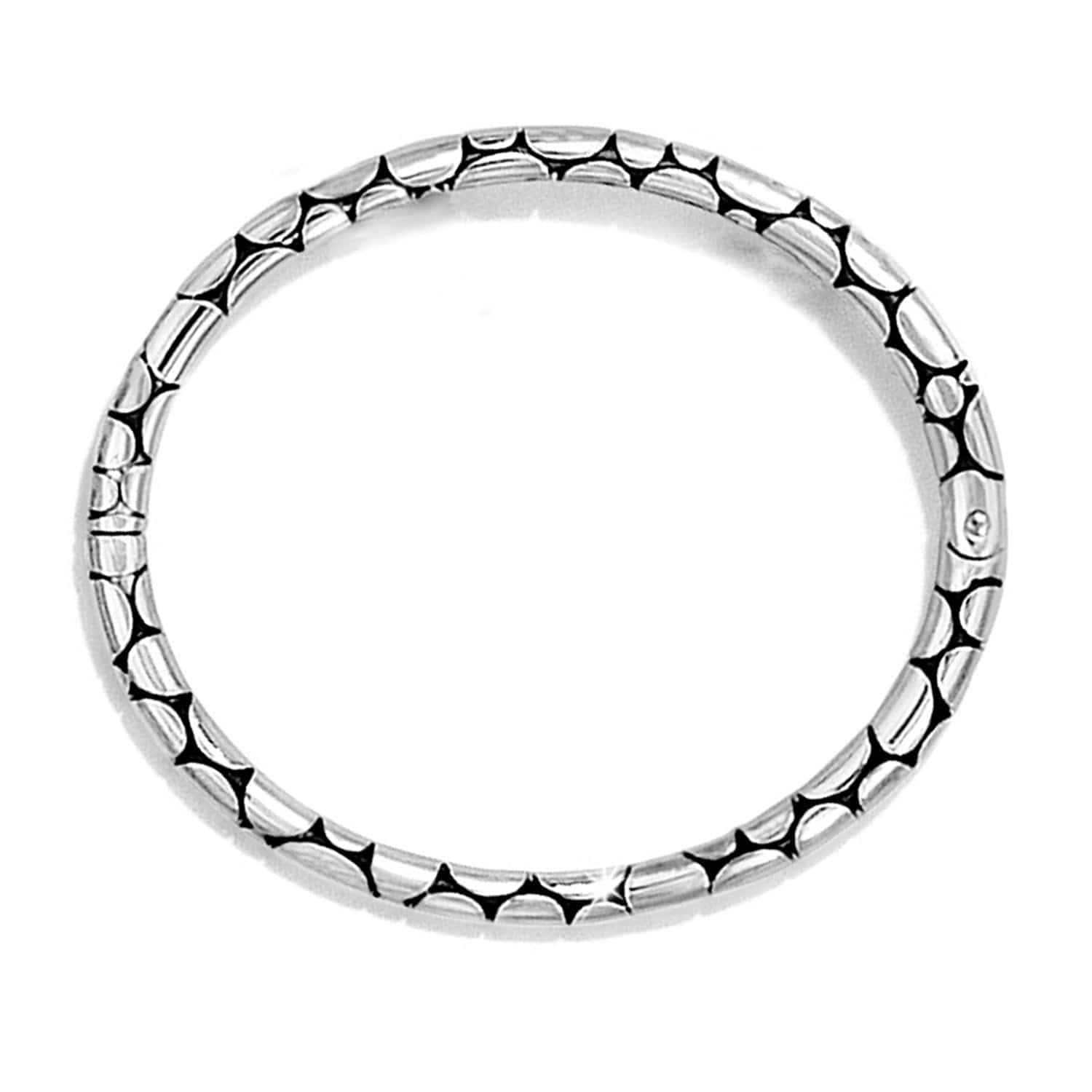 Pebble Slim Hinged Bangle silver 1