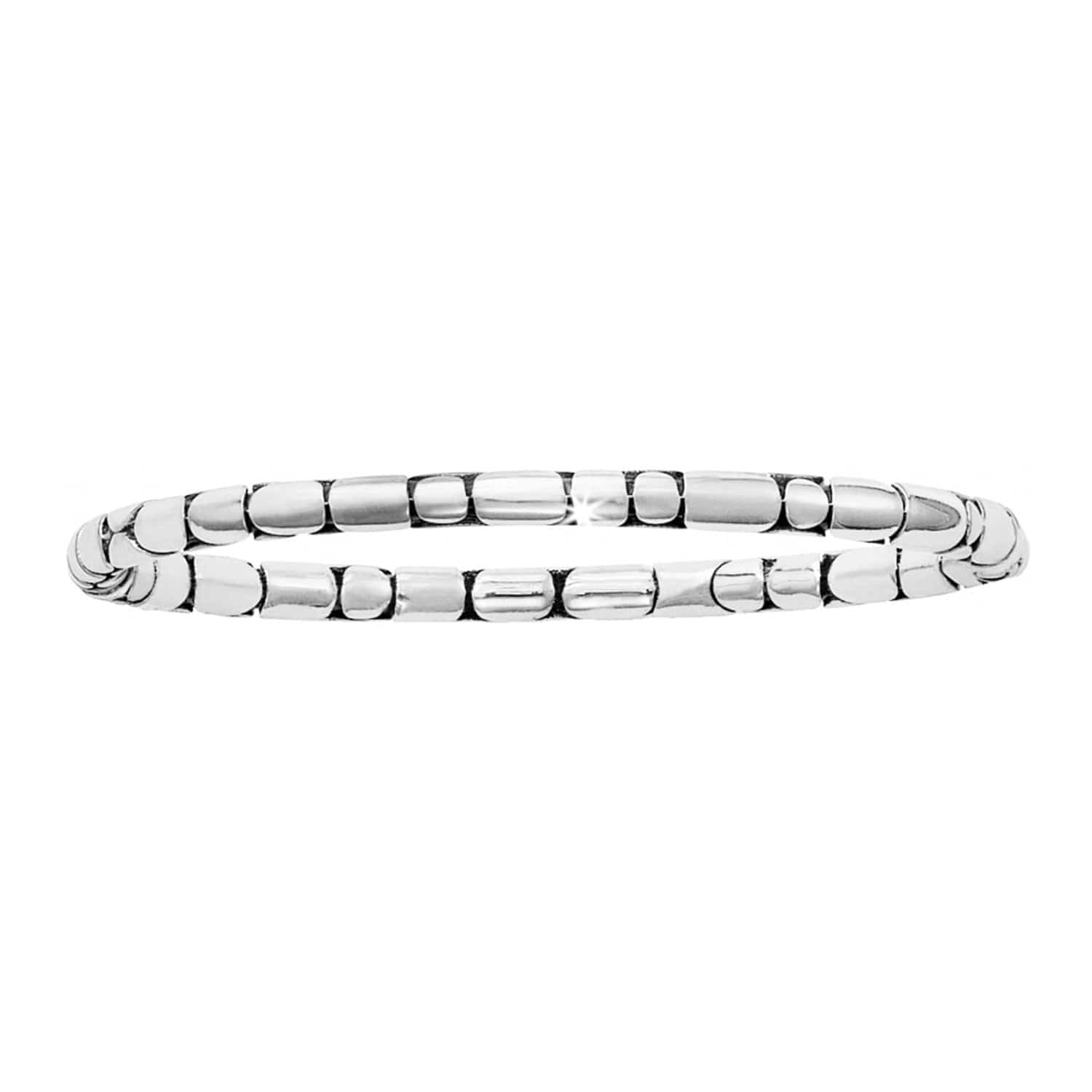 Pebble Slim Hinged Bangle silver 2