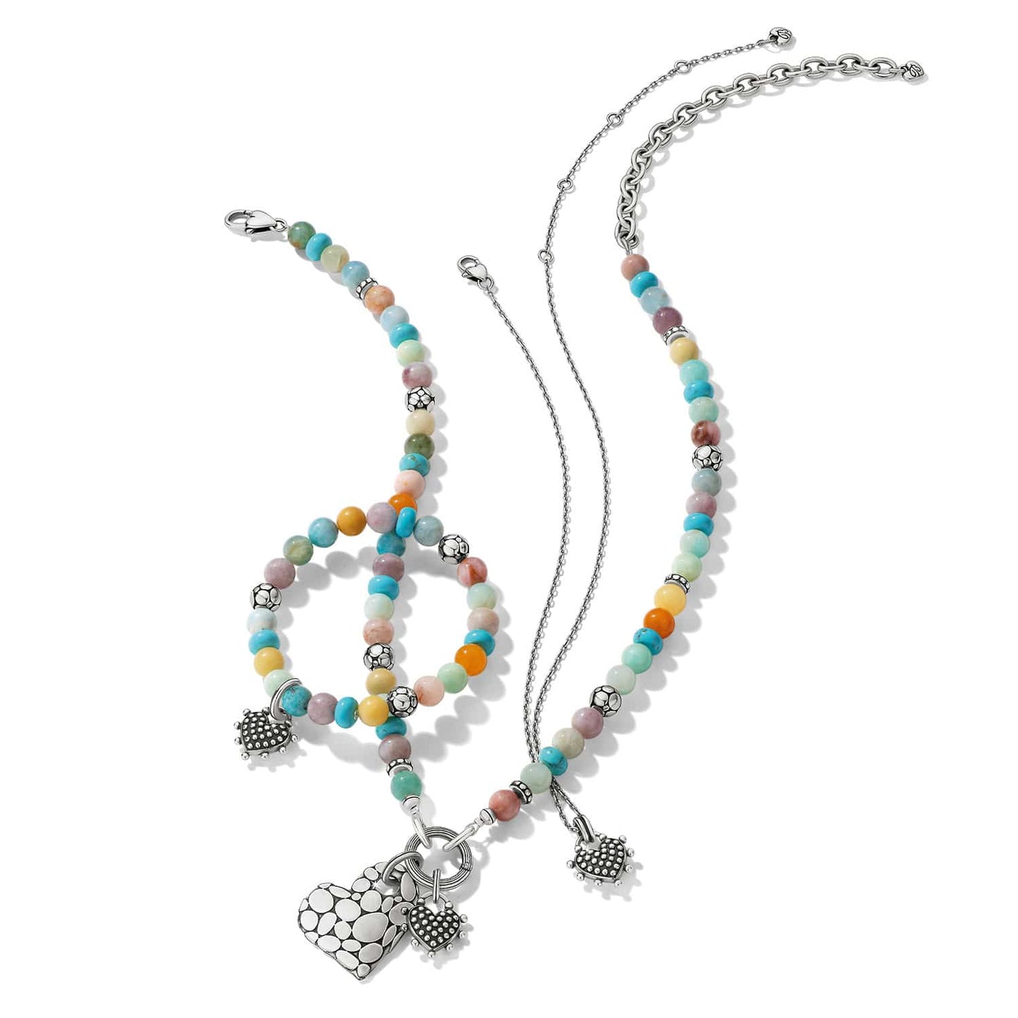 Pebble Sweet Hearts Charm Stretch Bracelet