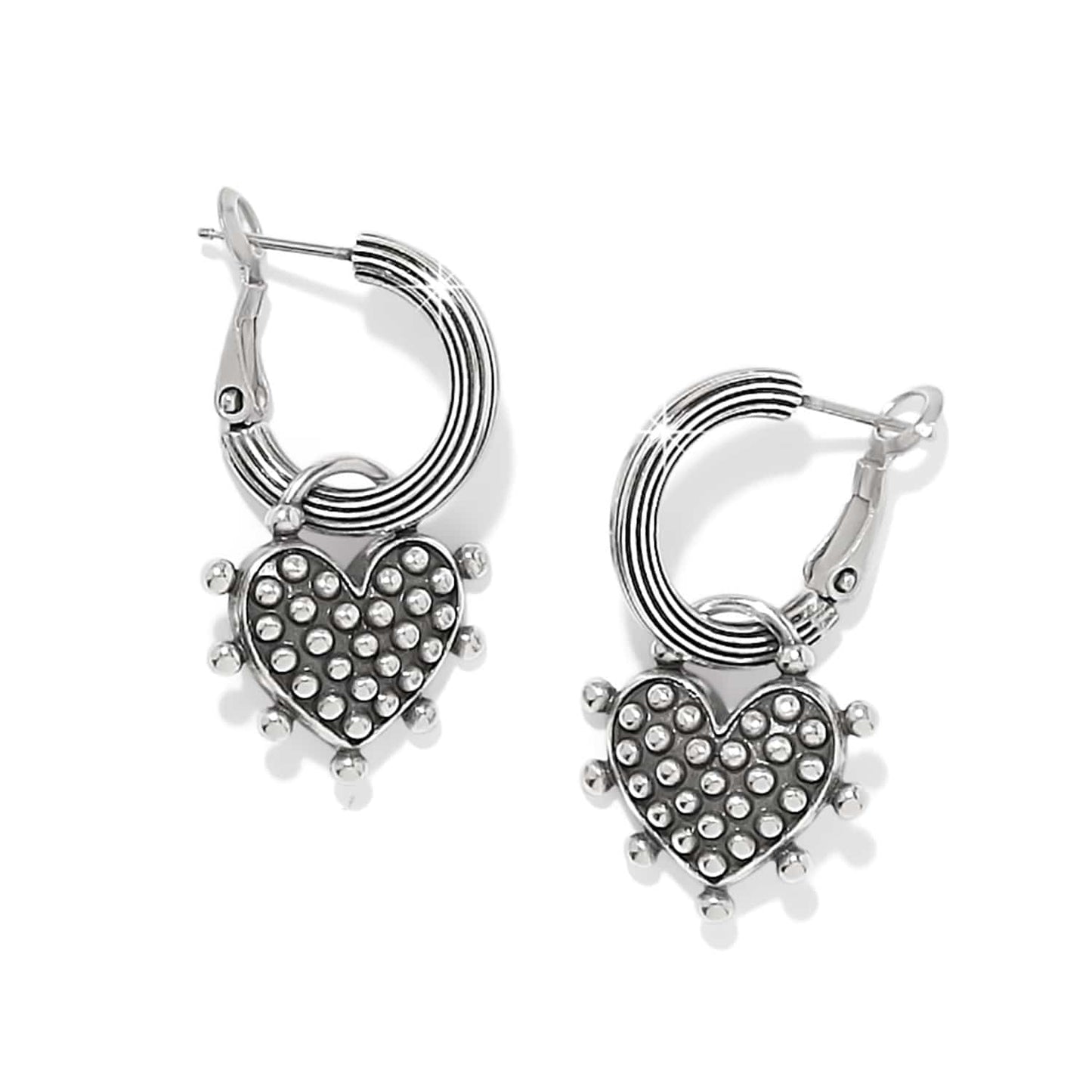 Pebble Sweet Hearts Reversible Charm Hoop Earrings