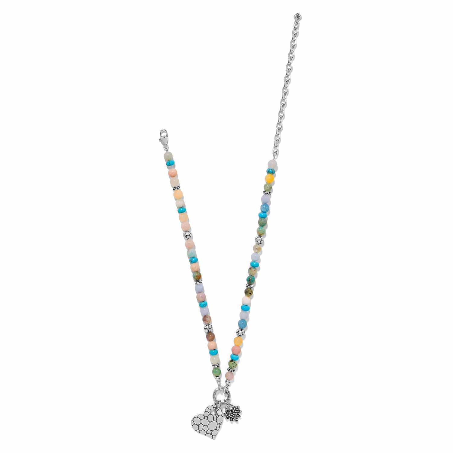 Pebble Sweet Hearts Token Charm Necklace silver-multi 3