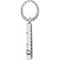 Brighton pendant charm shown from the side with brushed silver rope-textured ring and engraved bar on a white background