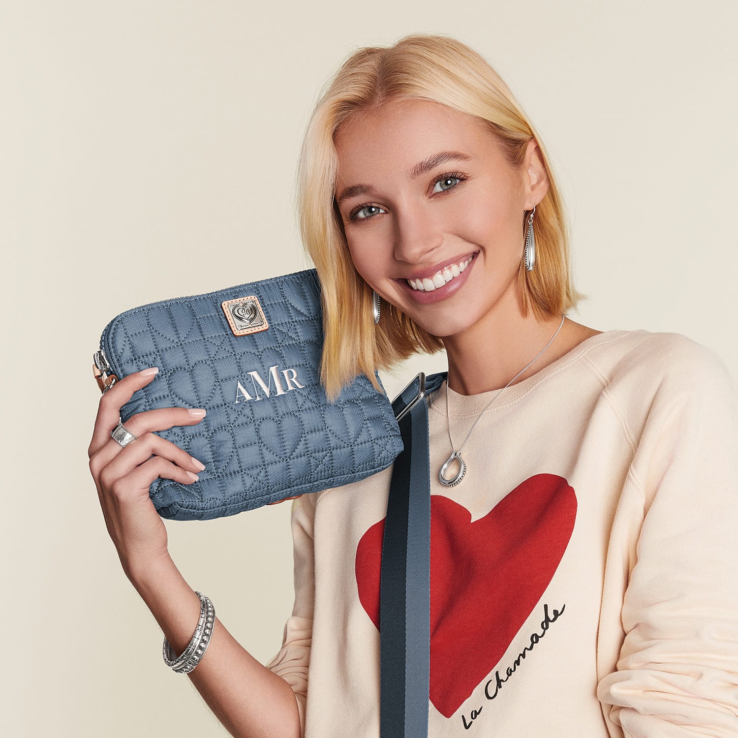 Personalized Arielle Small Cross Body powder-blue 70