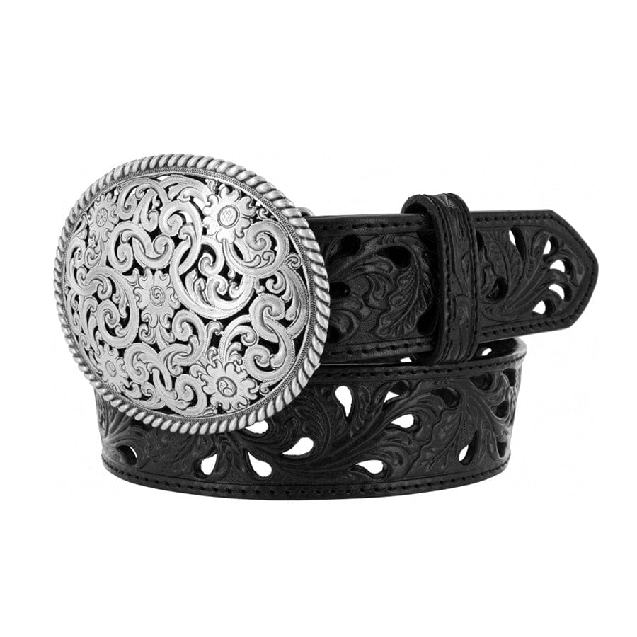 Pierced Filigree Trophy Belt black 1