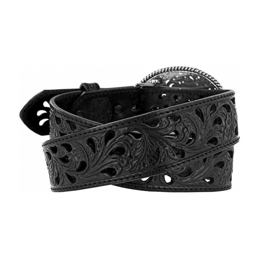 Pierced Filigree Trophy Belt black 2