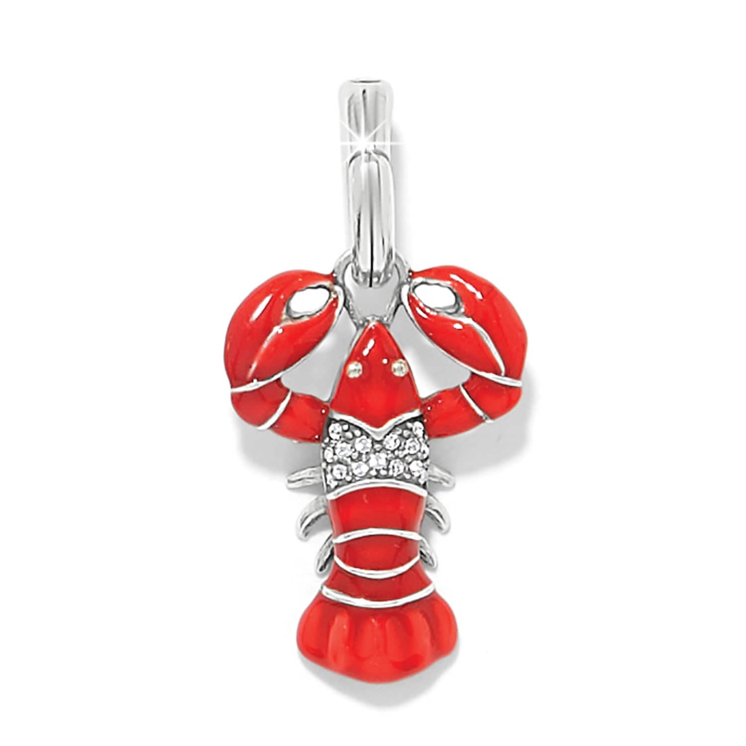 Pinch Me Lobster Charm silver-red 1