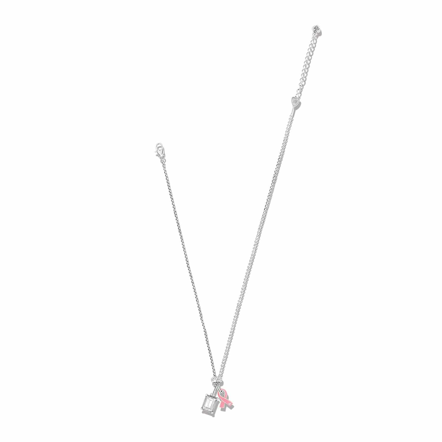 Pink Ribbon Cristela Necklace silver-pink 3