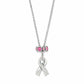 Pink Ribbon Halo Necklace