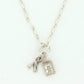 Pink Ribbon Isadora Charm Necklace