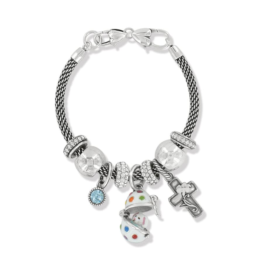 Polka Dot Easter Egg Charm Bracelet silver-multi 1