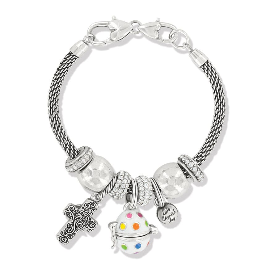 Polka Dot Easter Egg Charm Bracelet silver-multi 2