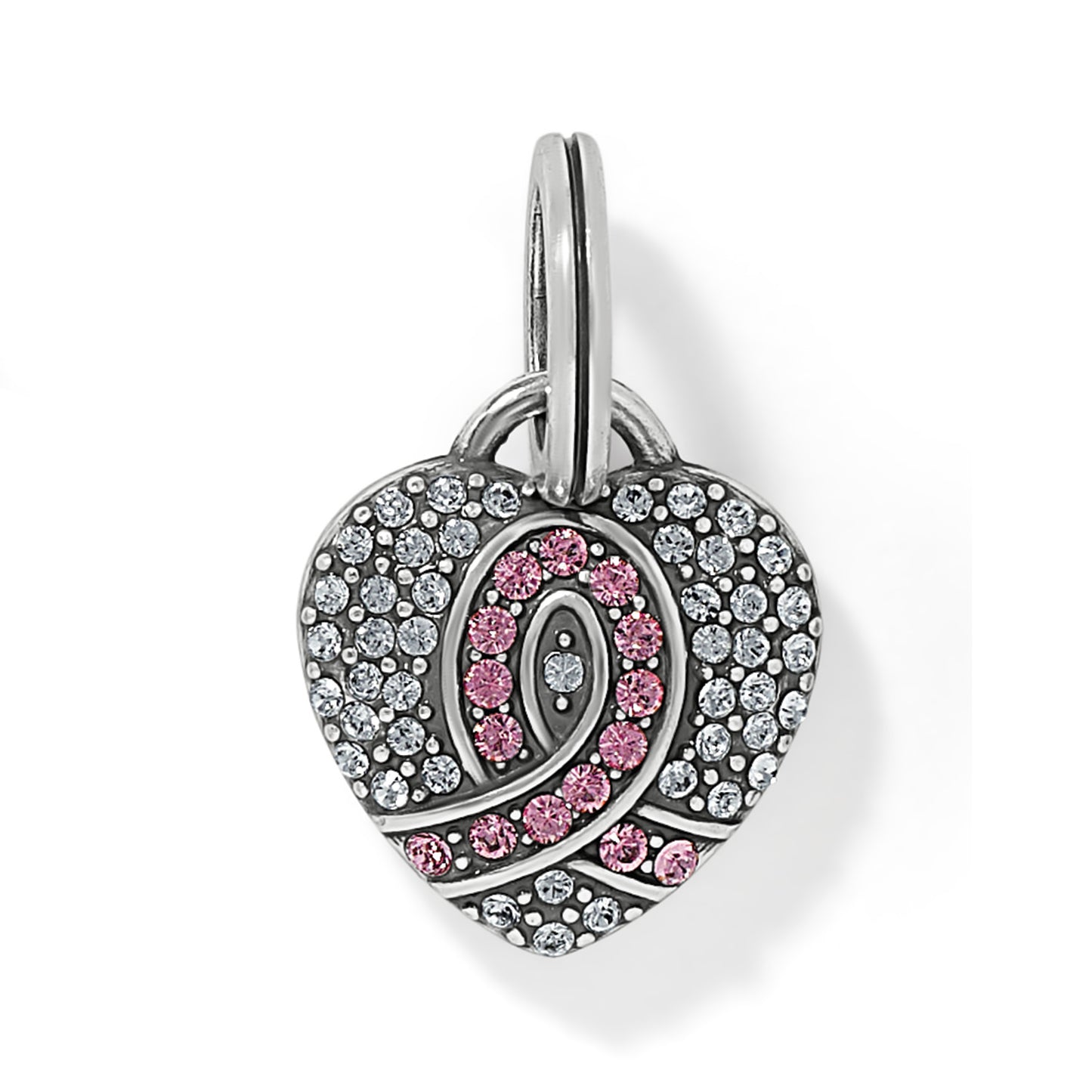 Power Of Pink Heart Charm Card