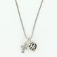 Power Of Pink Heart Cross Charm Necklace