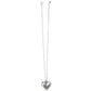 Brighton silver-plated heart pendant necklace with crystal accents along center and lobster clasp on a white background