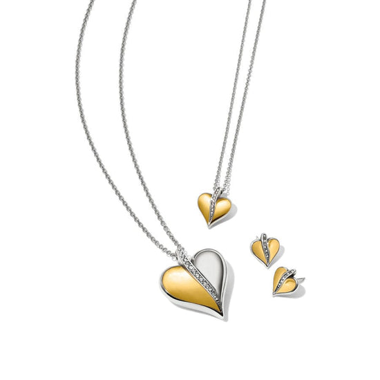 One Heart Pearl Post Drop Earrings - Brighton main image 1