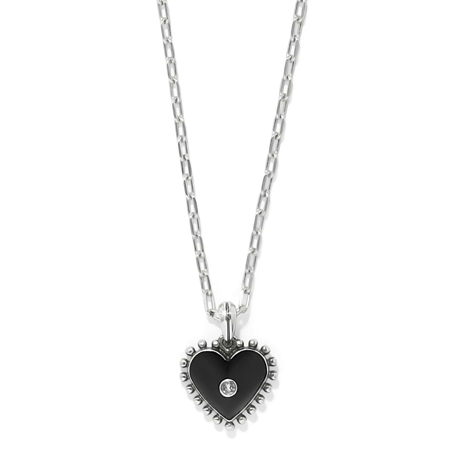 Pretty Tough Amour Heart Necklace silver-black 1