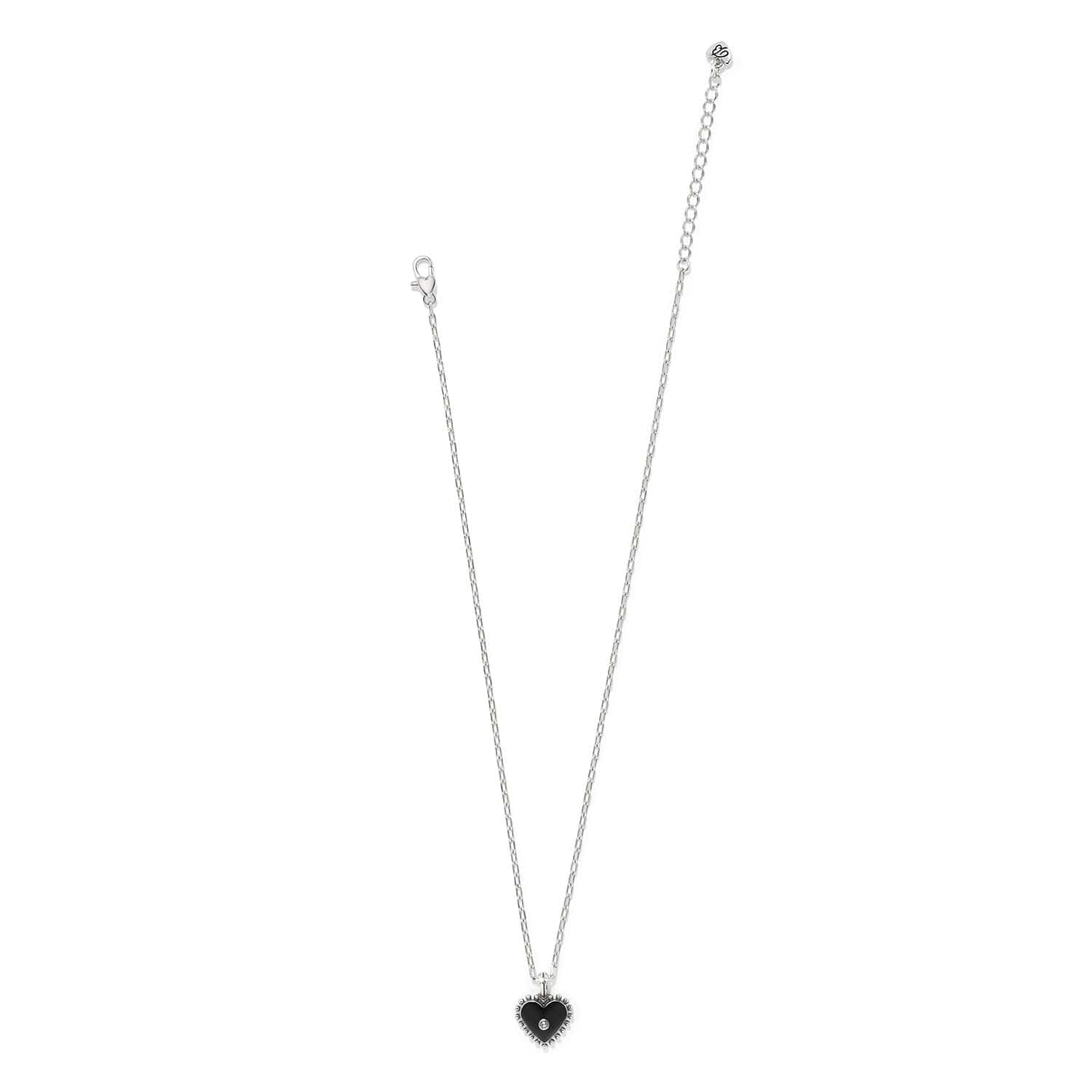 Pretty Tough Amour Heart Necklace silver-black 3