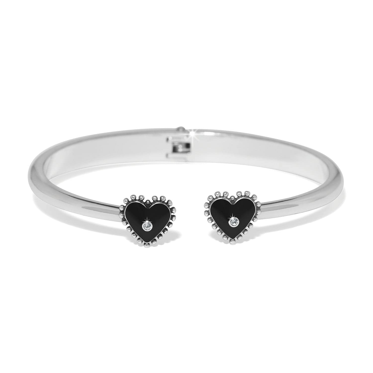 Pretty Tough Amour Heart Open Hinged Bangle - Brighton