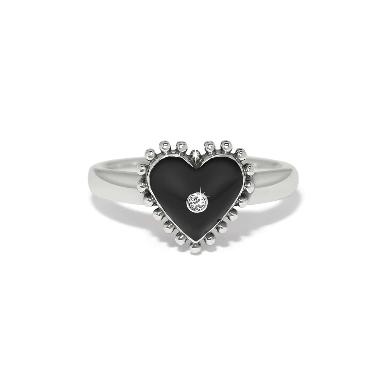 Pretty Tough Amour Heart Ring silver-black 1