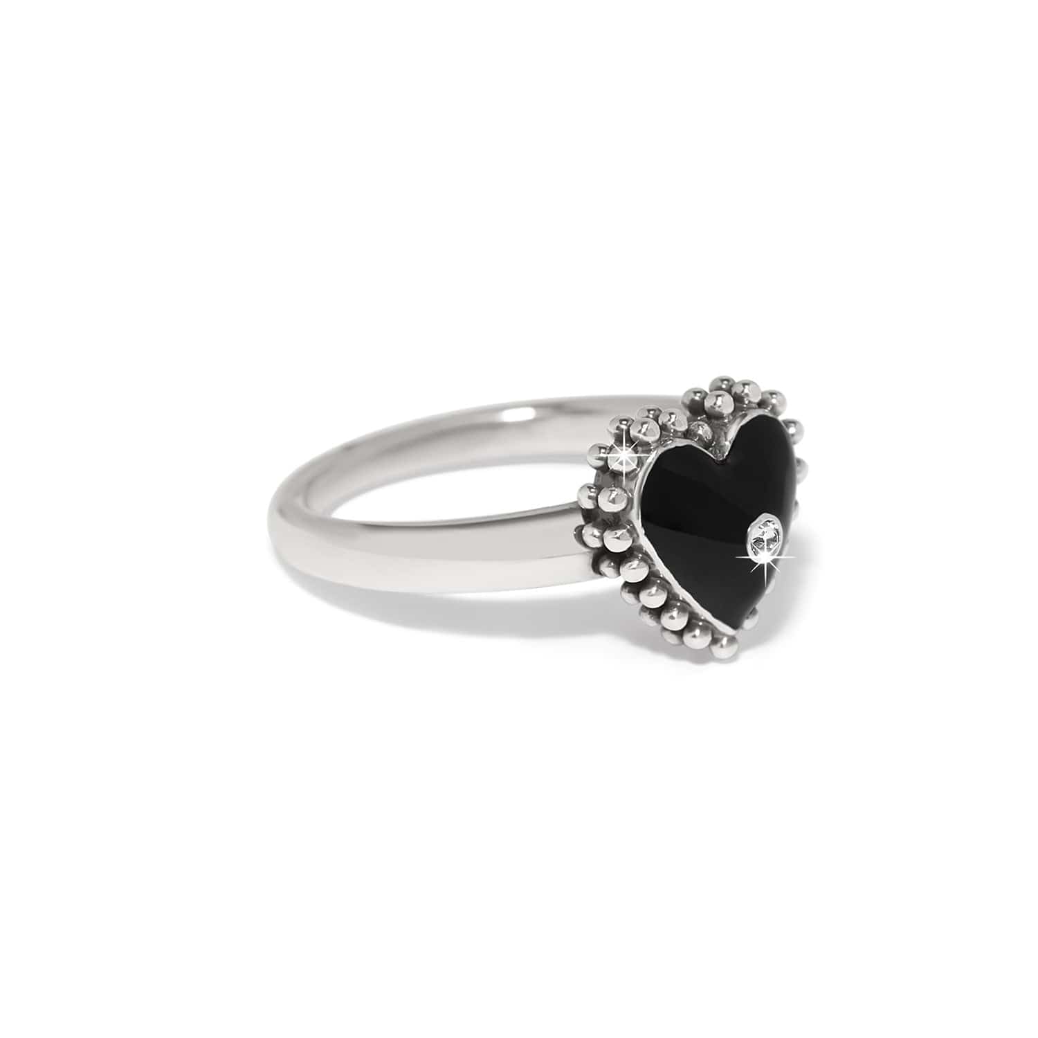 Pretty Tough Amour Heart Ring silver-black 3