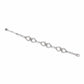 Brighton bracelet with silver-plated horseshoe-shaped links, oval chain segments, and lobster clasp on a white background