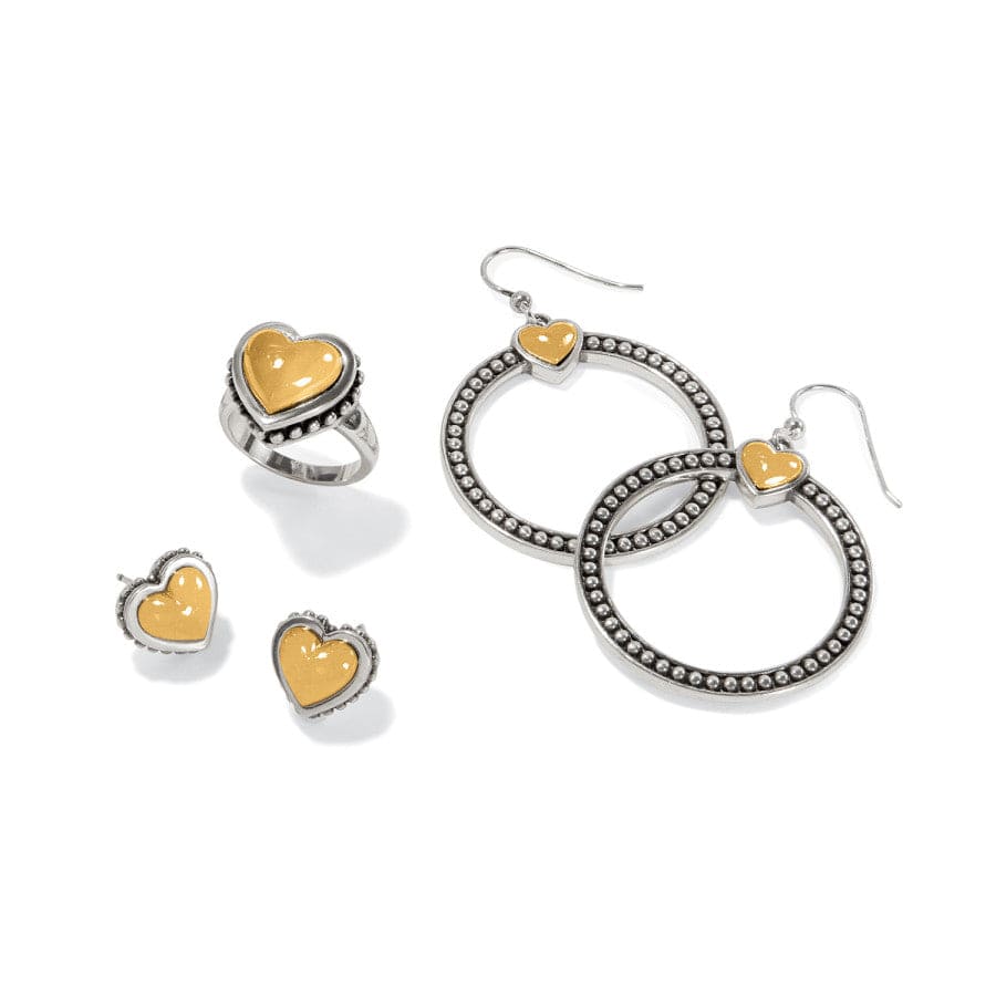Pretty Tough Bold Heart Two Tone Ring - Brighton