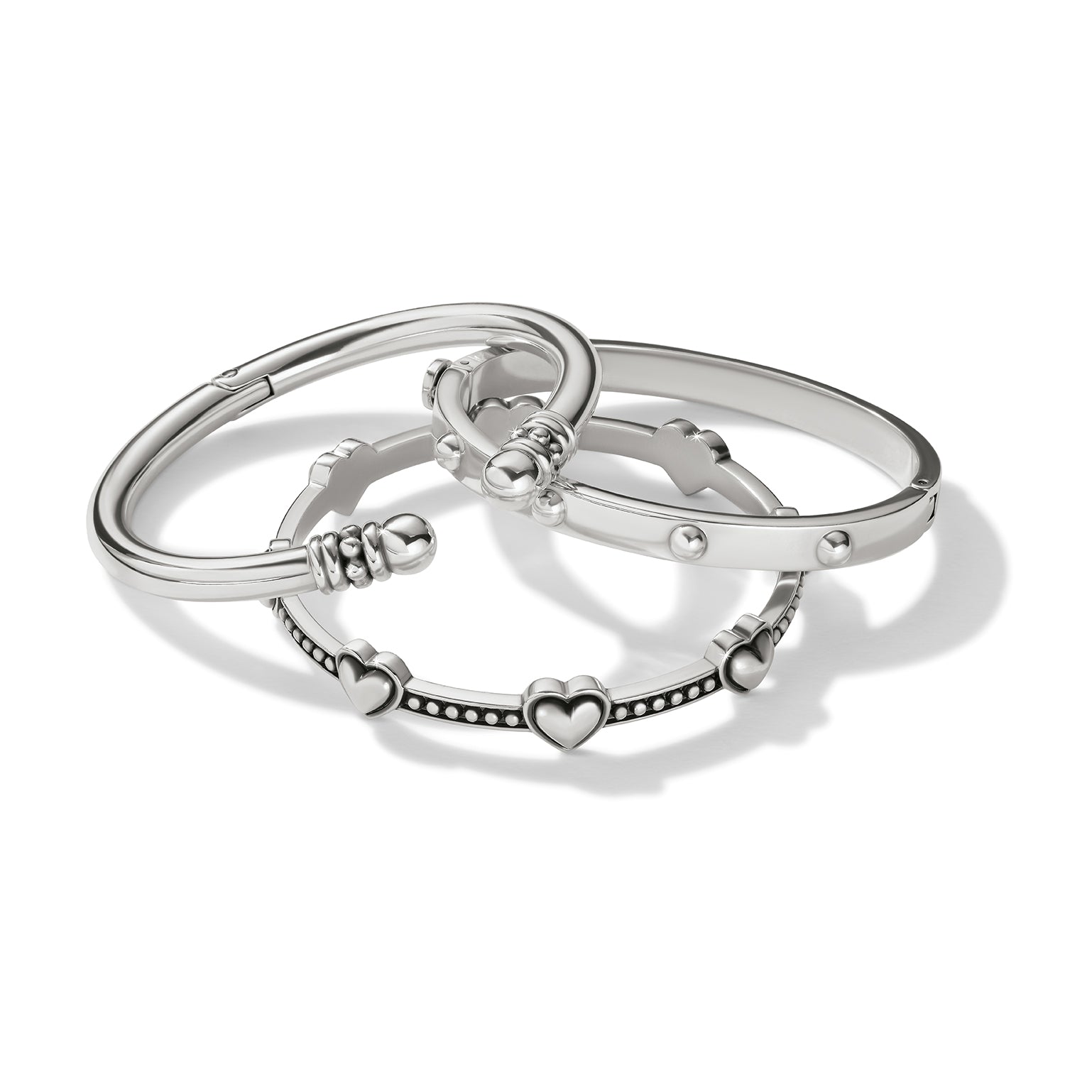 Pretty Tough Bold Petite Heart Bangle silver 4