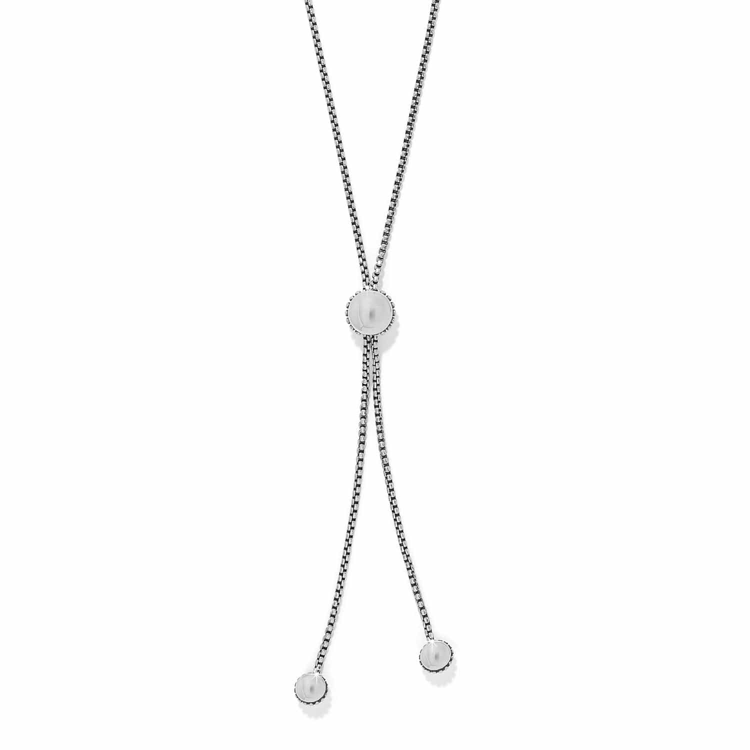 Pretty Tough Bold Stud Lariate Necklace silver 1