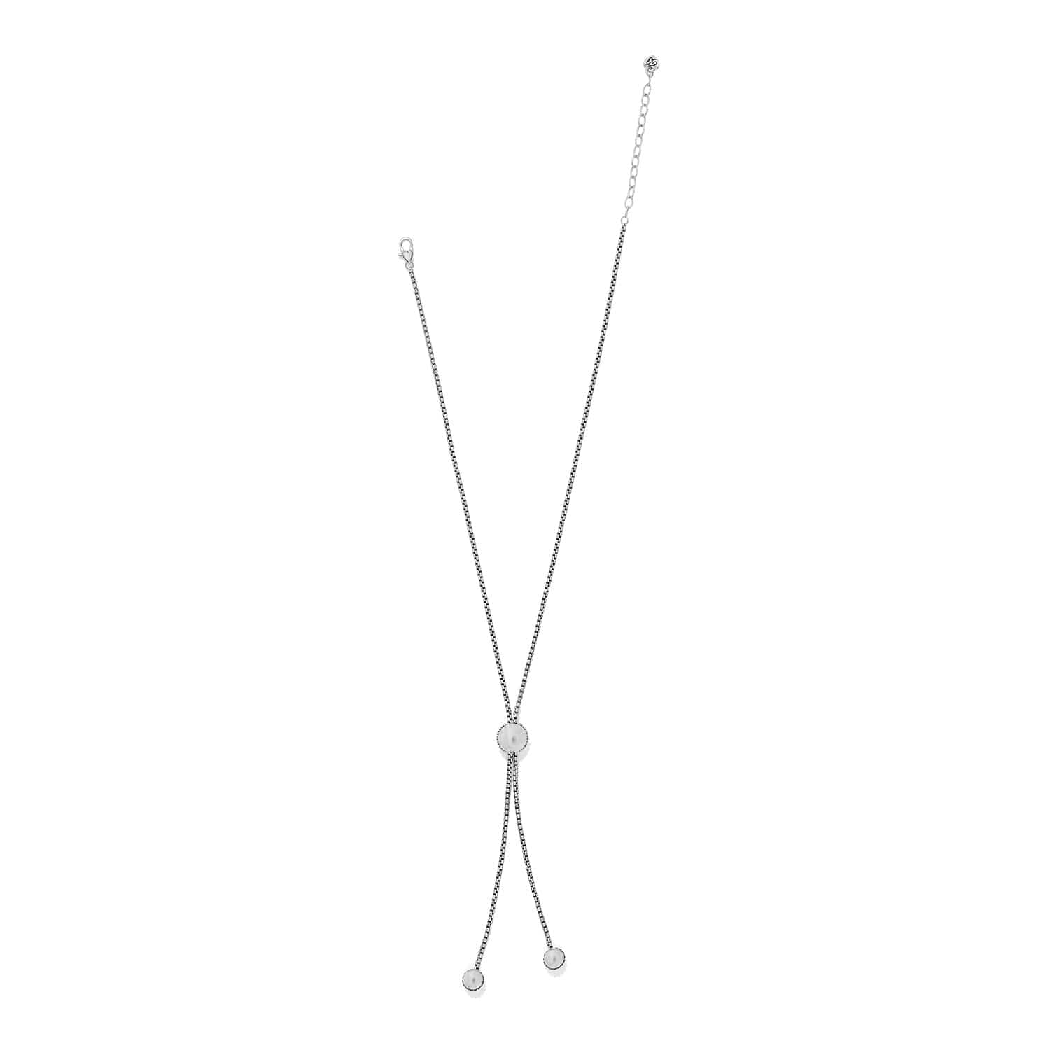 Pretty Tough Bold Stud Lariate Necklace silver 2