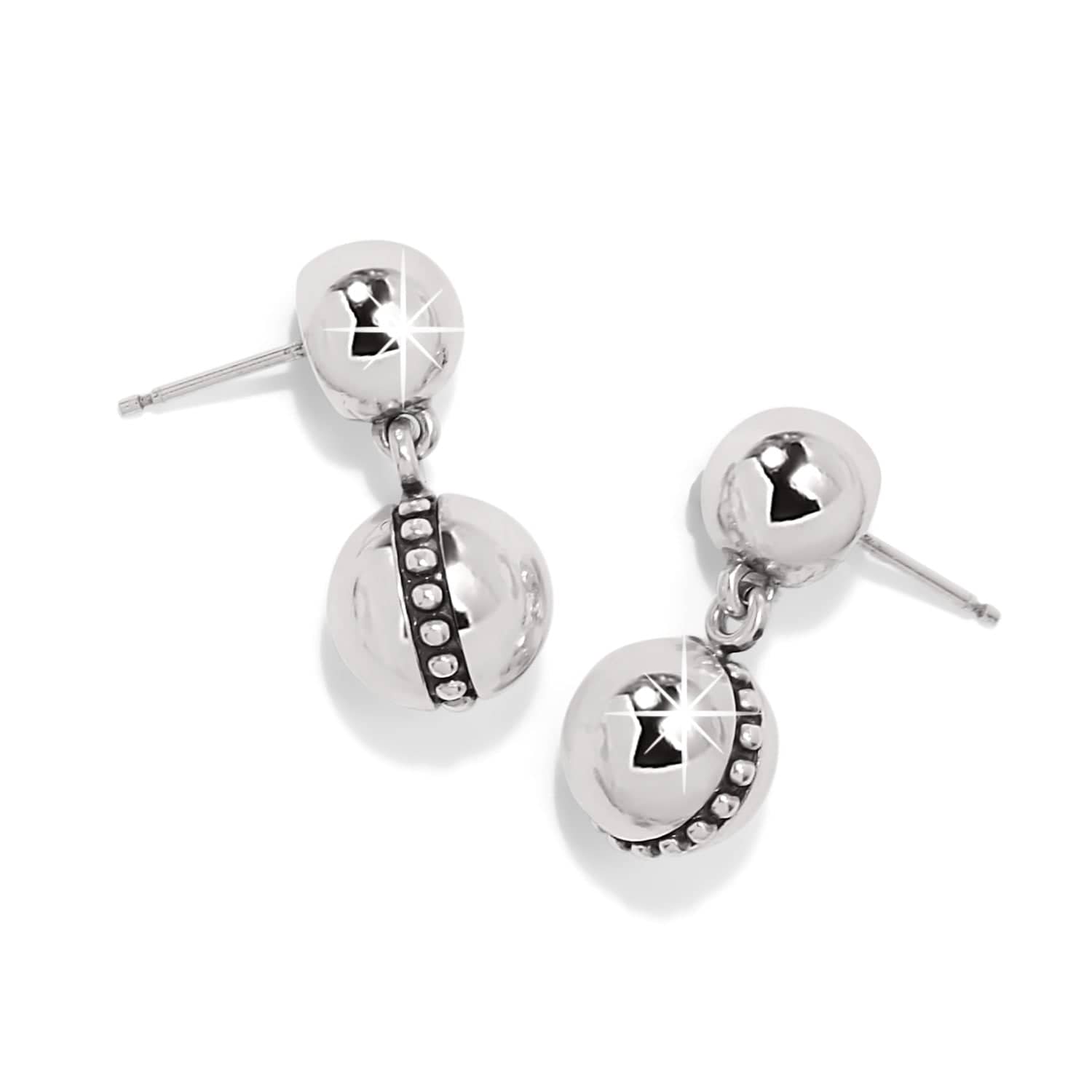 Pretty Tough Bold Stud Post Drop Earrings Gift Box silver 3