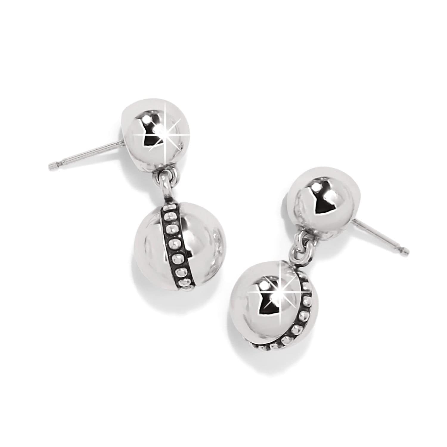 Pretty Tough Bold Stud Post Drop Earrings silver 2