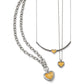 Pretty Tough Bold Two Tone Heart Bar Necklace