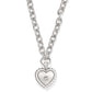 Brighton heart pendant necklace with silver-tone chunky chain and central crystal accent on a white background