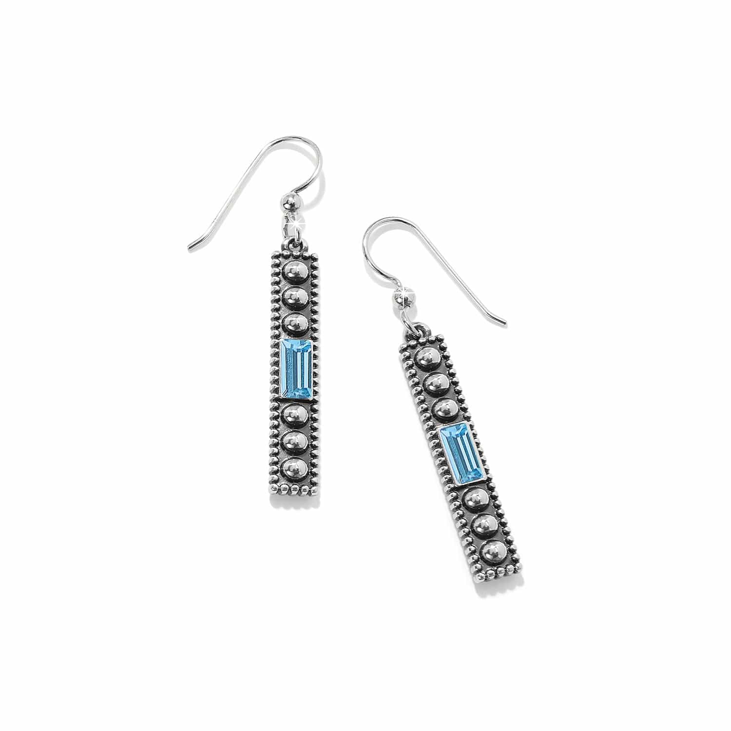 Pretty Tough Gem French Wire Earrings silver-aqua 4