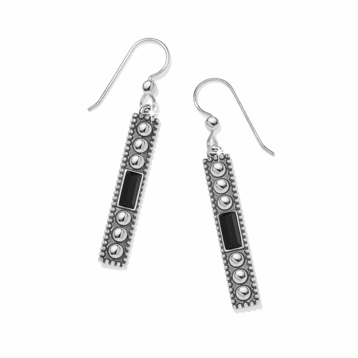 Pretty Tough Gem French Wire Earrings silver-black 1