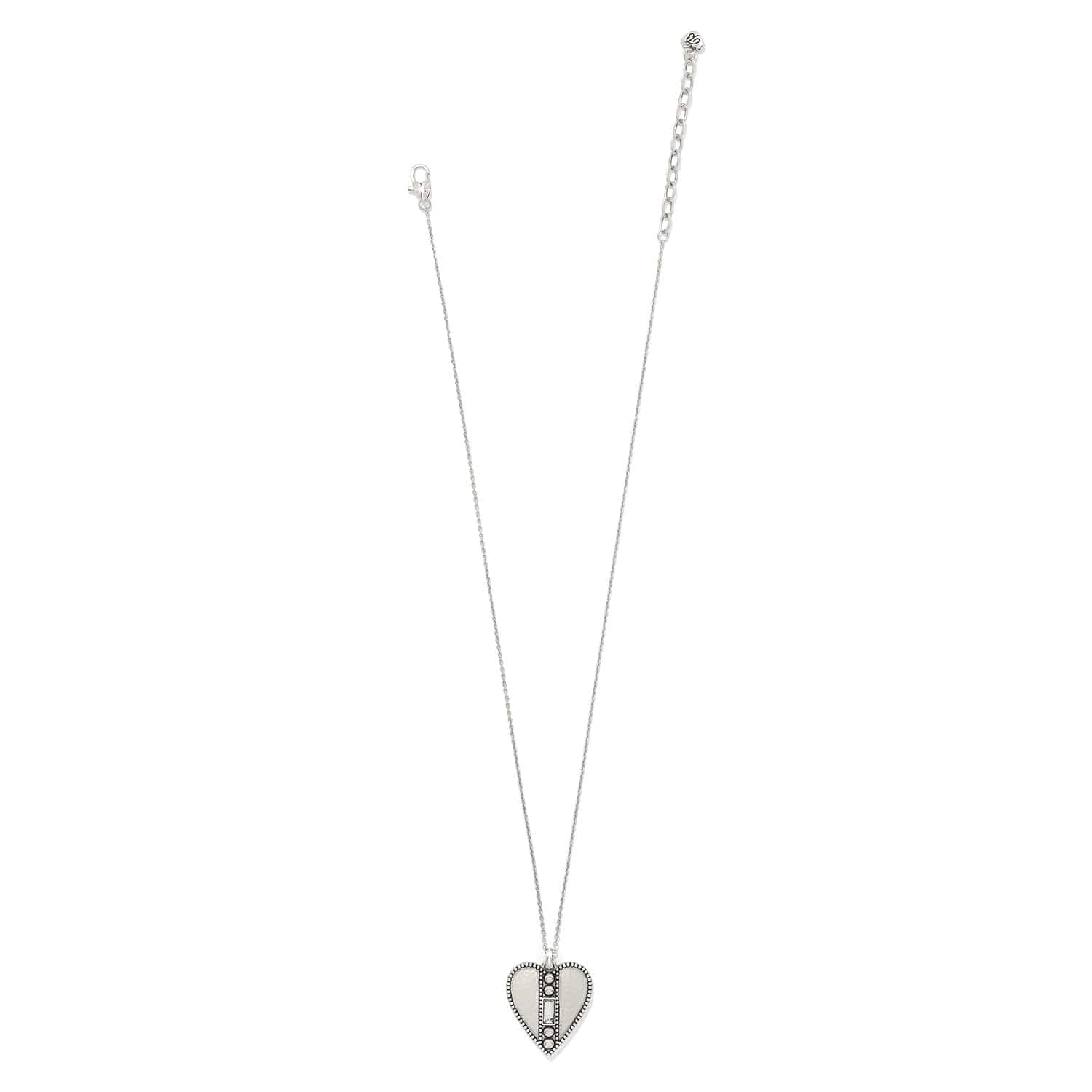 Pretty Tough Gem Heart Necklace silver-black 11